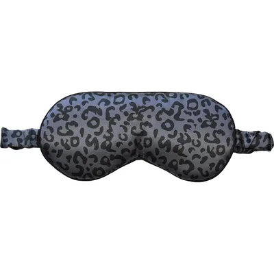Gray Leopard Print Sleep Mask for Animal Print Lovers