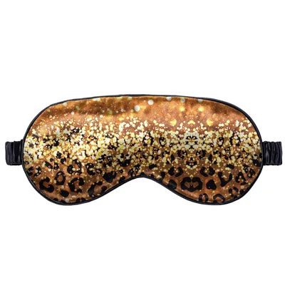 Gold Leopard Print Sleep Mask for Night Owls and Glam Lovers
