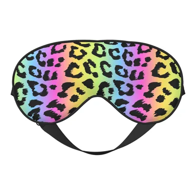 Rainbow Leopard Print Sleep Mask for Bright, Bold Nights
