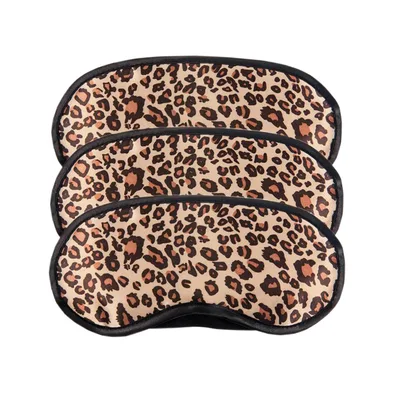 Leopard Print Eye Mask Set of 3 Wild Animal Print Sleep Cover
