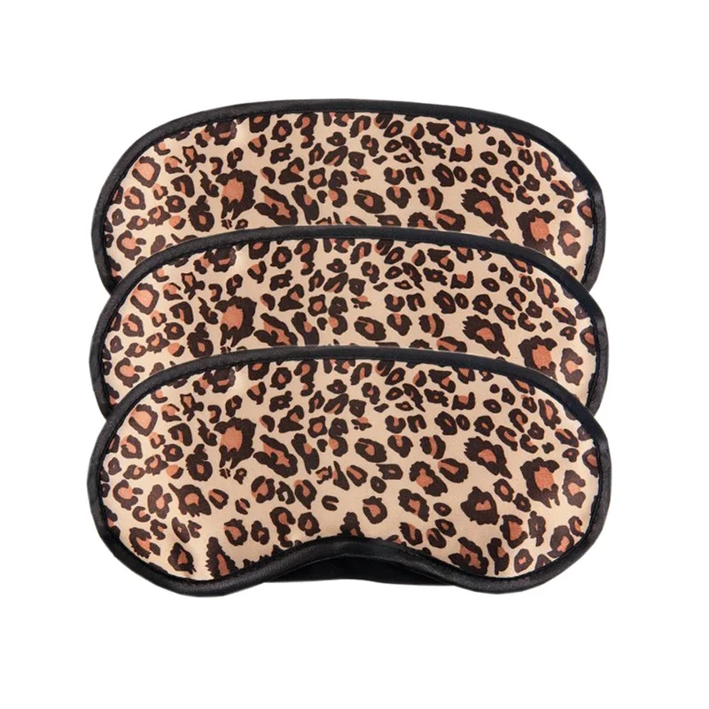 Leopard Print Eye Mask Set of 3 Wild Animal Print Sleep Cover