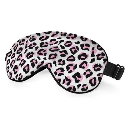 Pink Black Leopard Print Sleep Mask for Bold Animal Lovers