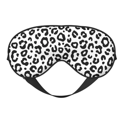 Black and White Leopard Print Sleep Mask for Bold Rest