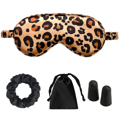 Leopard Print Satin Pattern Sleep Mask for Bold Rest