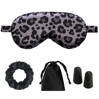 Grey Leopard Print Pattern Sleep Mask for Bold Rest
