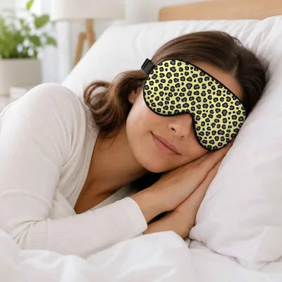 Leopard Print Pattern Sleep Mask for Bold Animal Lovers