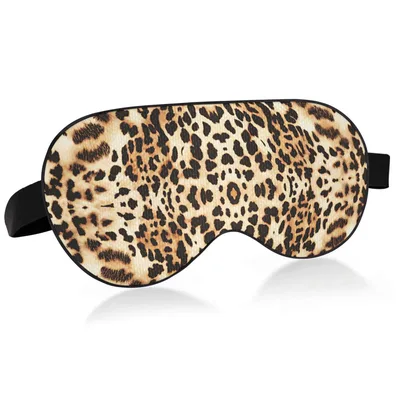 Leopard Print Pattern Brown Sleep Mask for Bold Rest