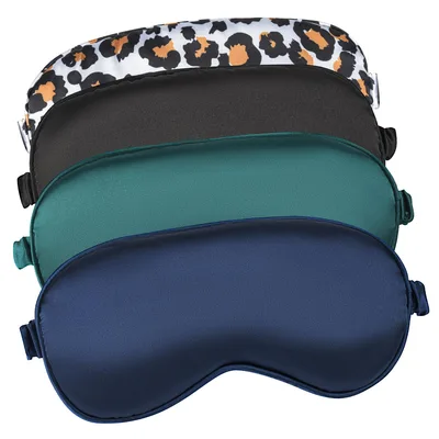 Leopard Print Pattern Brown Leopard Spots Sleep Mask Set of 4