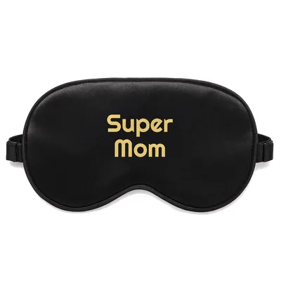 Mom Superhero Sleep Mask: Bold Yellow Text Design for Moms