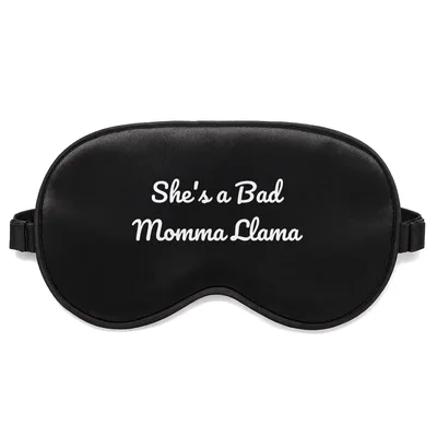 Bad Momma Llama Sleep Mask - Retro Script Design for Moms