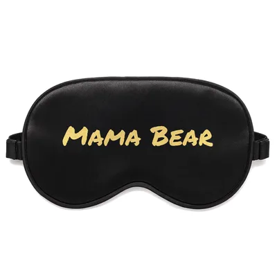 Mama Bear Sleep Mask: Bold Yellow Text Design for Moms
