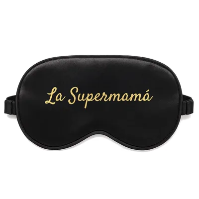 Supermamá Mom Sleep Mask: La Supermáma Script Design for Rest