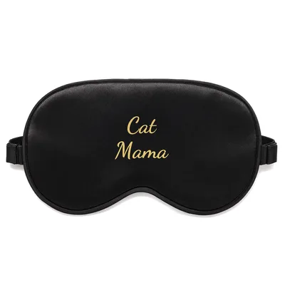 Cat Mama Sleep Mask: Retro Script Design for Feline Lovers