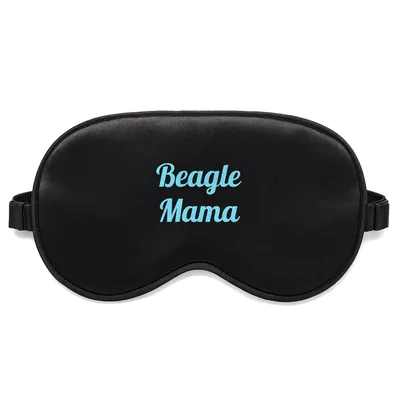 Beagle Mom Sleep Mask: Beagle Mama Text Design for Dog Lovers
