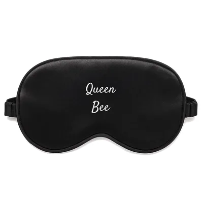 Queen Bee Sleep Mask: Elegant Script for Hive Lovers