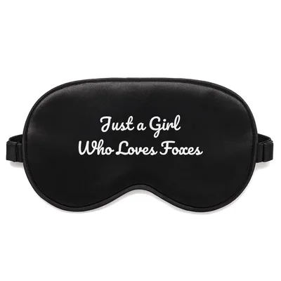 Girls Who Love Foxes Sleep Mask: Cute Faux Text Design