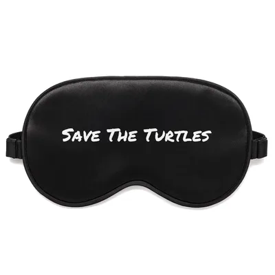 Sea Turtle Lover Sleep Mask: Retro Text Design for Ocean Advocates