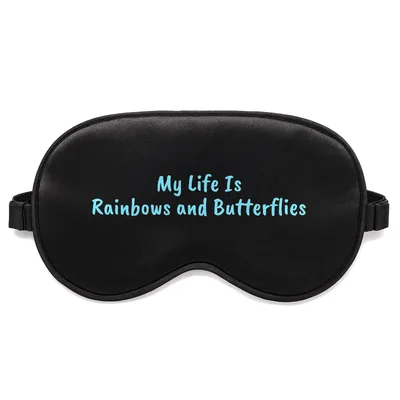 Rainbows and Butterflies Sleep Mask for Phlebotomy Tech Humor