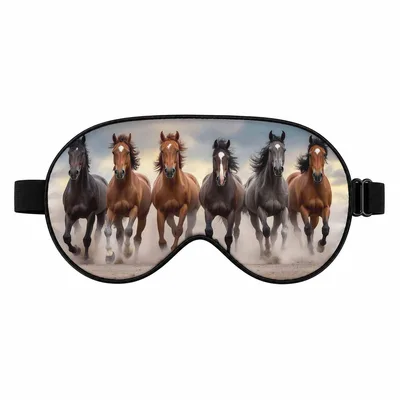 Running Horses Sleep Mask for Rest and Adventure