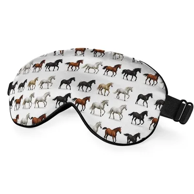Horse Print Pattern Sleep Mask for Equestrian Enthusiasts