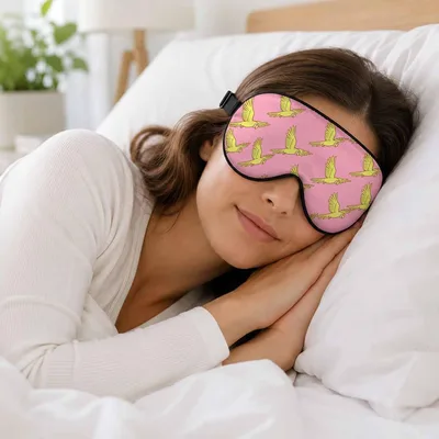 Parrot Bird Pattern Sleep Mask for Avian Lovers and Travelers