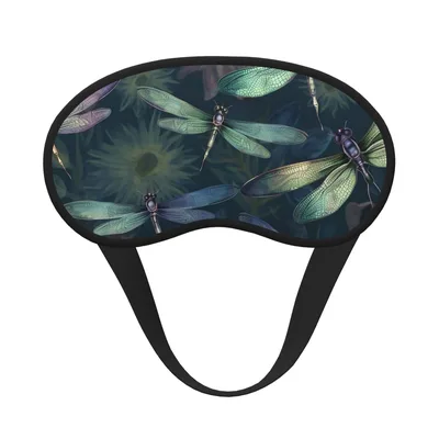 Dragonfly Pattern Sleep Mask for Nature Lovers and Insect Enthusiasts