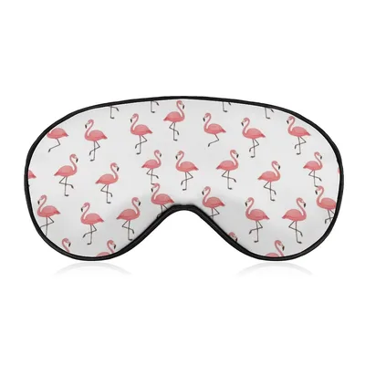 Flamingo Pattern Pink Sleep Mask for Bird Lovers