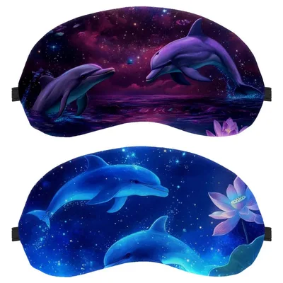 Dolphins Galaxy Art Sleep Mask Set of 2