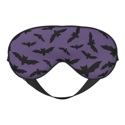 Bat Pattern Halloween Sleep Mask for Night Owls and Spooky Lovers