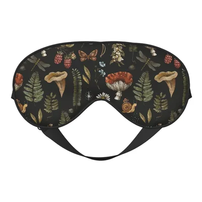 Woodland Botanical Sleep Mask for Nature Lovers
