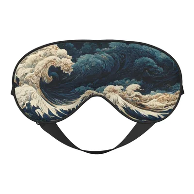 Great Wave Sleep Mask: Classic Japanese Ocean Art Design