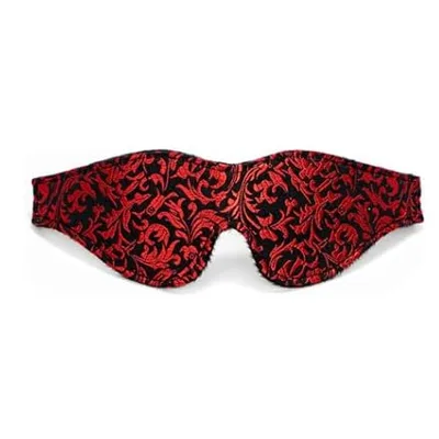 Red Damask Sleep Mask for Dark, Quiet Nights