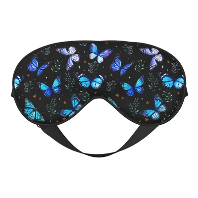 Blue Butterfly Sleep Mask for Night Owls and Dreamers