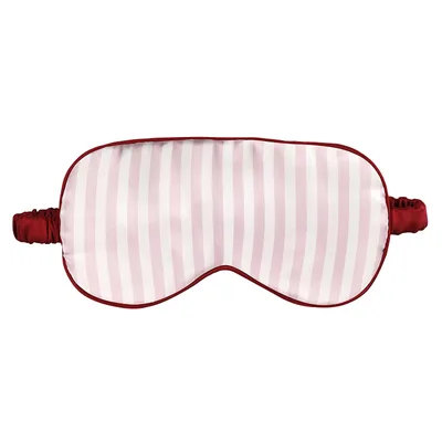 Pink Stripe Sleep Mask for Soft Rest and Calm Mornings