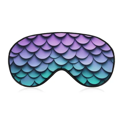 Purple Turquoise Mermaid Sleep Mask for Dreamy Nights