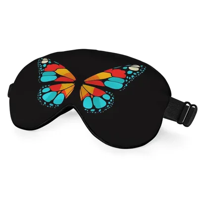 Colorful Butterfly Wings Sleep Mask: Vibrant Insect Art for Dark Rooms