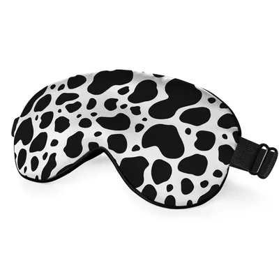 Cow Print Pattern Sleep Mask for Farm Lovers and Spot Enthusiasts