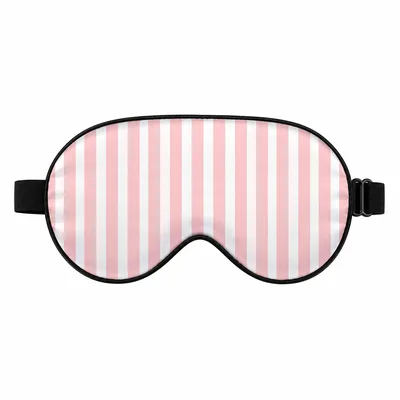 Pink and White Stripes Sleep Mask for Classic Pattern Lovers