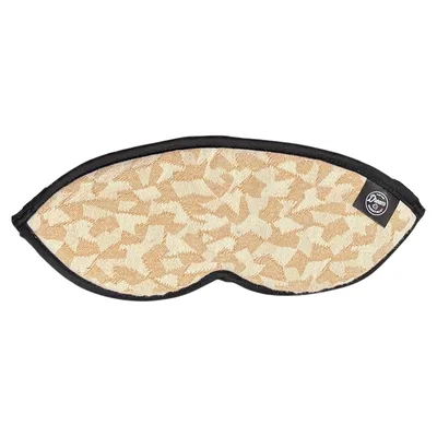 Beige Mosaic Pattern Sleep Mask for Geometric Design Lovers