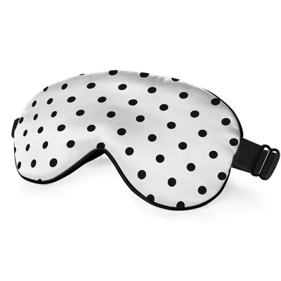 Polka Dot Pattern Sleep Mask: Classic Black and White Dots for Rest