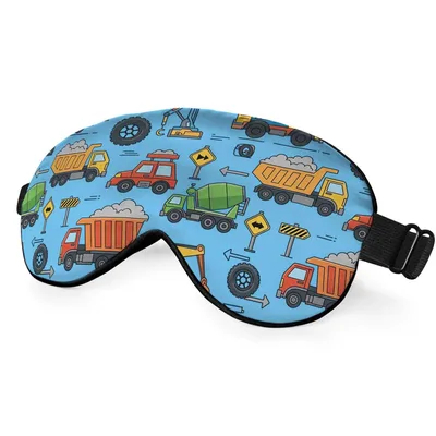 Truck Pattern Sleep Mask for Construction Enthusiasts