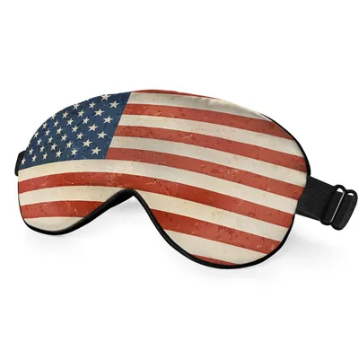 American Flag Print Sleep Mask: Vintage Stars and Stripes Design