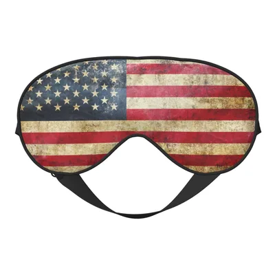 Vintage American Flag Faded Sleep Mask for Retro Style