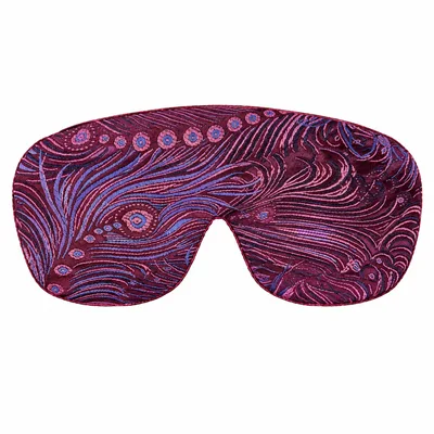 Peacock Swirl Pattern Sleep Mask for Violet Feather Lovers