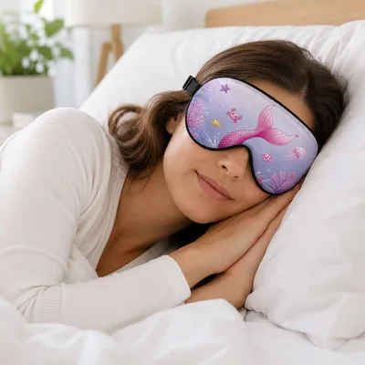 Mermaid Tail Scales Sleep Mask: Underwater Fantasy Design