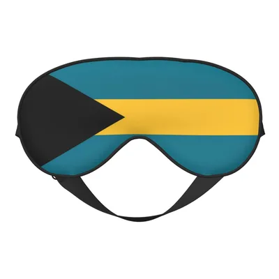 Bahamas Flag Design Sleep Mask: Tropical Stripes for Rest