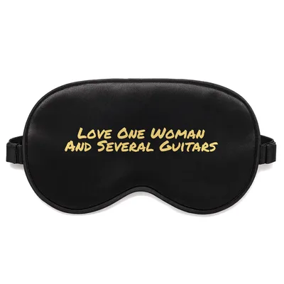 Guitar Lover Sleep Mask: Love One Woman and Several Guitars Design