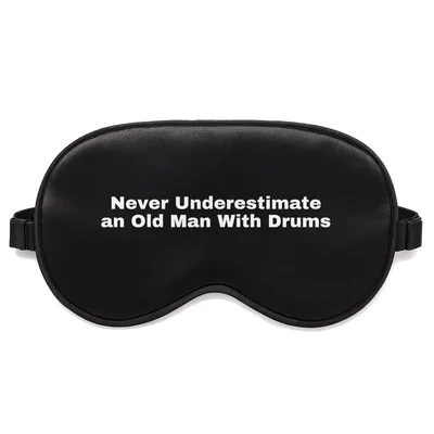 Old Man Drummer Sleep Mask for Percussion Lovers