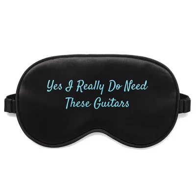 Guitar Collector Sleep Mask: Yes I Really Do Need These Guitars Design
