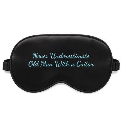 Old Man Guitar Player Sleep Mask - Musician Humor Design